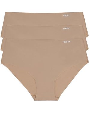 DKNY Seamless Litewear Cut Anywhere Hipster 3Pk - Natural