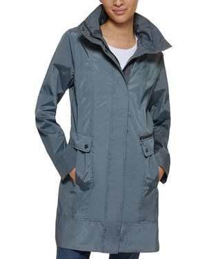 Cole Haan Travel Packable Rain Jacket - Blue
