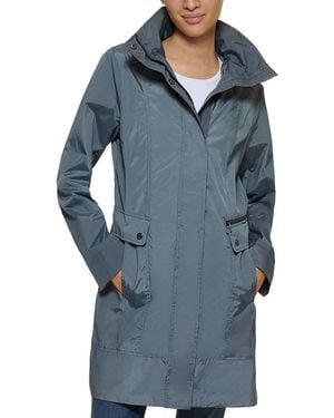Cole Haan Travel Packable Rain Jacket - Blue