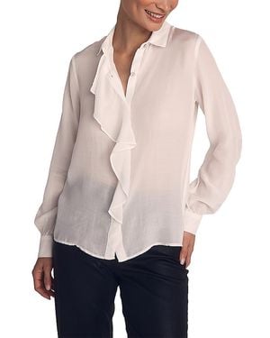 Bella Dahl Ruffle Front Shirt - Natural