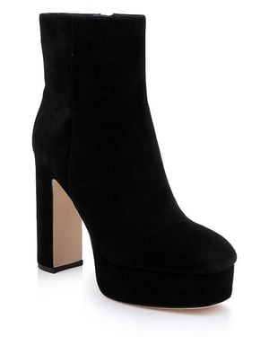 L'Agence Soho Suede Platform Boots - Black