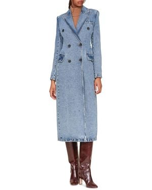 Avec Les Filles Strong Shoulder Coat - Blue