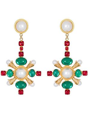 Balmain Baroque Pendant Earrings - White