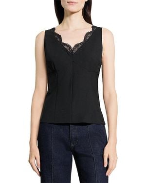 Theory Lace Tailored Top - Black