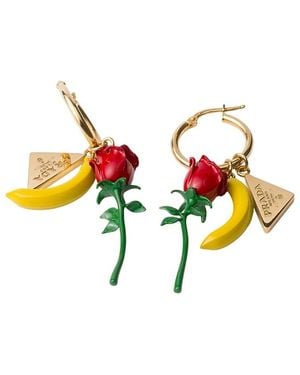Prada Enameled Metal Earrings - Multicolor