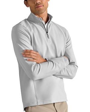 Rhone Covert Ribbed Quarter Zip Sweatshirt - Gray