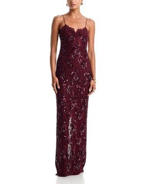 LoveShackFancy Ciona Embellished Lace Dress - Red