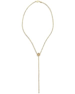 Ileana Makri 18K Fine Florescence Champagne Diamond Lariat Necklace, 14.96-16.53 - White