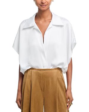 Norma Kamali Oversized Shirt Bodysuit - White