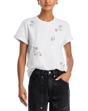 Cinq À Sept Bree Rhinestone Tee - White
