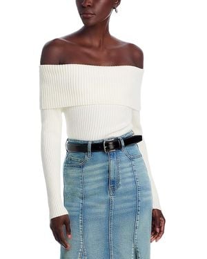 Blank NYC Off-The-Shoulder Sweater - Blue