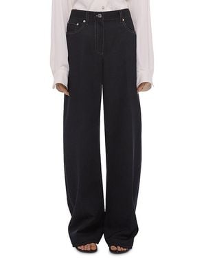 Helmut Lang Relaxed Bootcut Gab Pants - Black