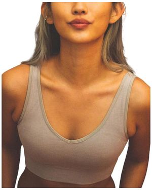 BRABAR Soft V Lace Reversible Bralette - Natural