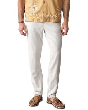 Marine Layer 5-Pocket Linen Pants - White