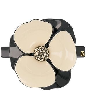 Alexandre De Paris Camelia Acetate Barette - White