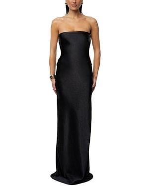 JLUXLABEL Regal Rising Satin Maxi Dress - Black