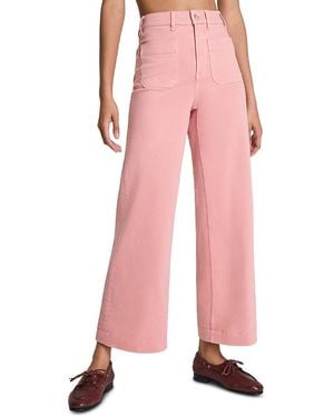 Spanx Authentic 360 High Rise Cropped Wide Jeans - Pink