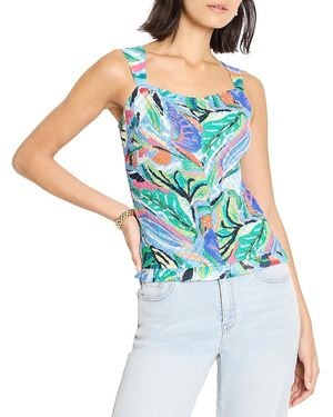 NIC+ZOE Island Beat Smocked Top - Blue