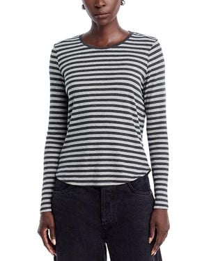 Majestic Filatures Striped Crewneck Tee - Blue