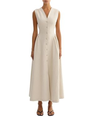 Lamarque Linen Twill Dress - Natural