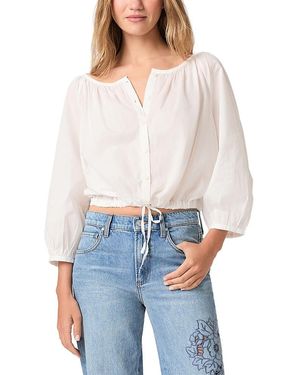 PAIGE Kinzie Tie Hem Blouse - White