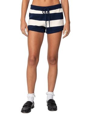 Edikted Riley Knit Shorts - Blue