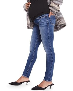 Hatch Collection Over The Bump Slim Maternity Jean - Blue