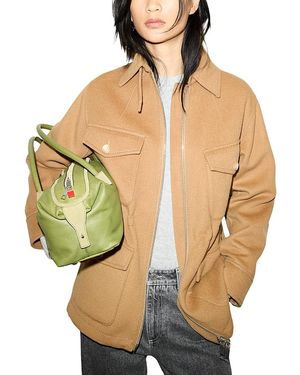 MAX&Co. Leva Wool Collared Short Coat - Green