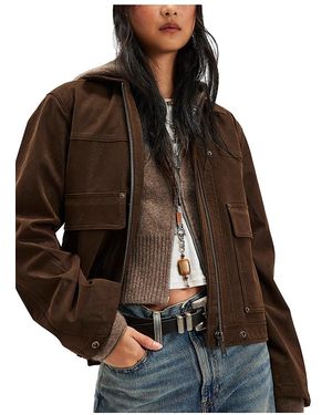 Free People Blair Faux Suede Sierra Jacket - Brown