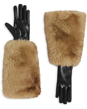 Apparis Robi Faux Fur Gloves - Natural
