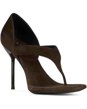 Jeffrey Campbell Rhian Suede Thong Pumps - Brown