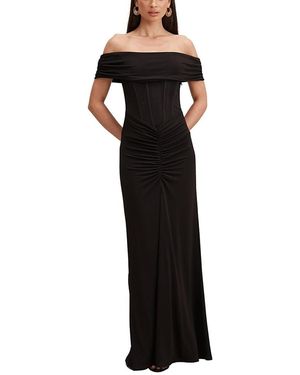 EVER NEW Ania Ruched Bardot Neck Maxi Dress - Black