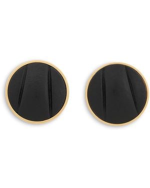 Chloé Pleats Stud Earrings, 1.6 Drop - Black