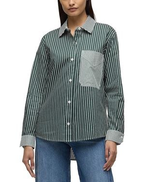 Hudson Jeans Oversized Button Down Shirt - Blue