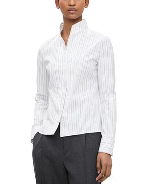 Theory Collared Long Sleeve Shirt - White