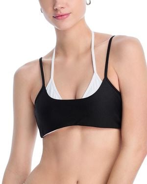Aqua Layered Look Bikini Top - Black