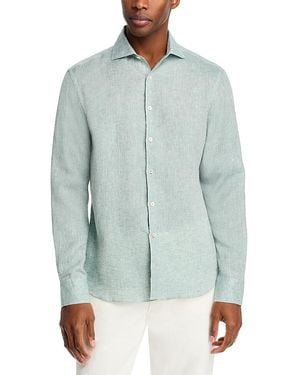 Canali Linen Sport Shirt - Blue