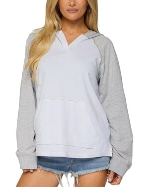 Edikted Jozie Contrast Raglan French Terry Hoodie - Gray
