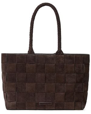 Loeffler Randall Klara Large Woven Suede Tote Bag - Brown
