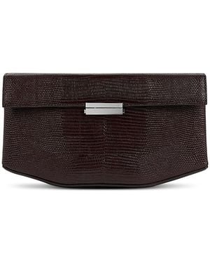 TOTEME Embossed Leather Shoulder Bag - Brown