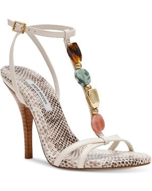 Steve Madden Frenzi Embellished Sandals - Metallic