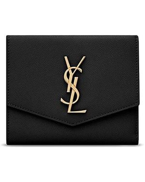 Saint Laurent Uptown Compact Wallet - Black