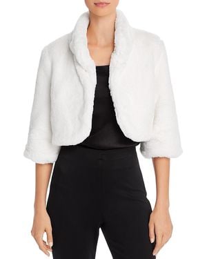 Laundry by Shelli Segal Faux Fur Shrug - White
