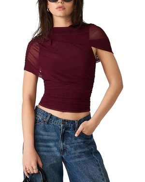 Steve Madden Kerry Mesh Top - Purple
