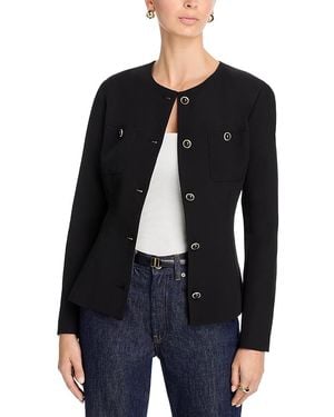 Aqua Collarless Blazer - Blue