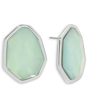 Ettika Seastone Stud Earrings - Green