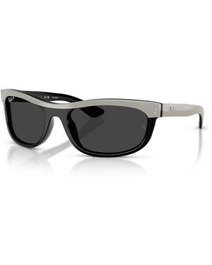 Ray-Ban Balorama Rectangular Sunglasses, 62Mm - Black