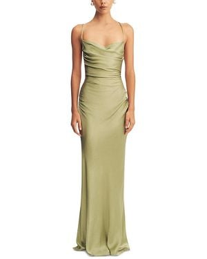 Shona Joy La Lune Lace Up Back Maxi Dress - Green