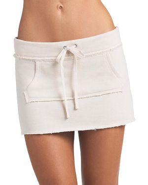 Skims Drapey French Terry Mini Skirt - White