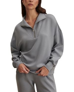 Varley Hawley Half Zip Sweatshirt - Gray